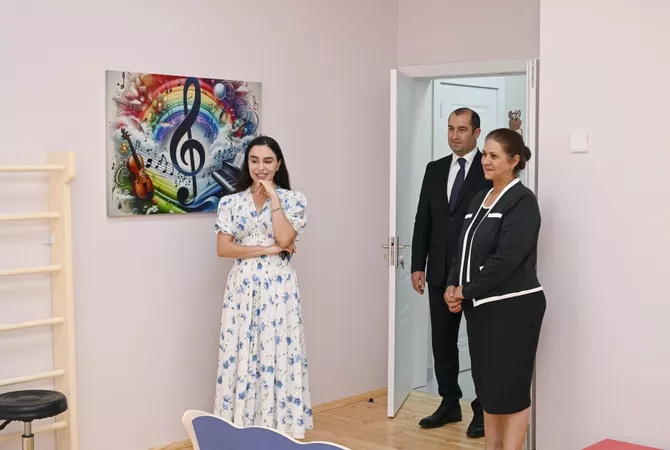 Vice-President of Heydar Aliyev Foundation Leyla Aliyeva attends opening of kindergartens in Shamakhi