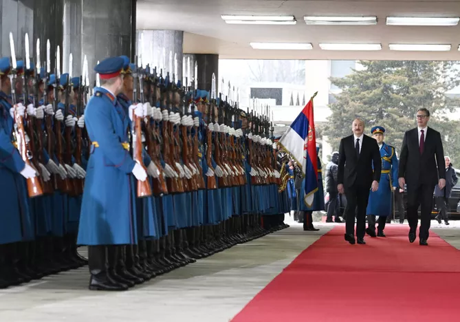 Latest News & Breaking Stories | Stay Updated with Caspianpost.com - Official Welcome Ceremony Was Held for President Ilham Aliyev in Belgrade