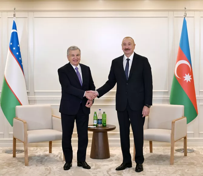 Aliyev, Mirziyoyev Discuss Expanding Azerbaijan-Uzbekistan Strategic Partnership