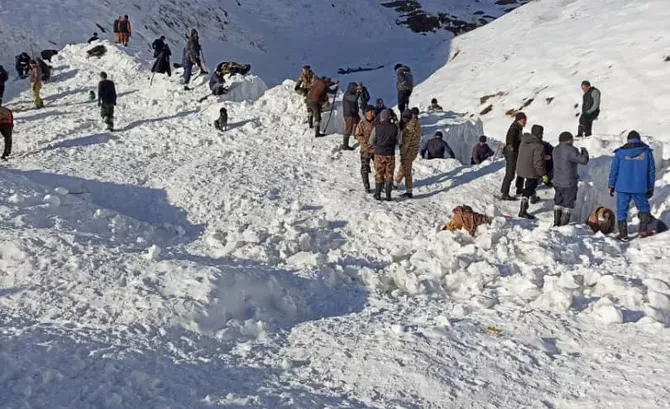 Rescuers Search for Man Missing in Avalanche in Kyrgyzstan