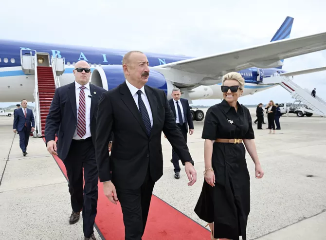 Latest News & Breaking Stories | Stay Updated with Caspianpost.com - Azerbaijani President Arrives in Washington at Trump’s Invitation