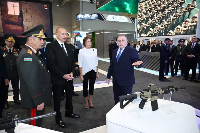 Azerbaijan's President Visits ADEX 2026 and Securex Caspian Exhibitions