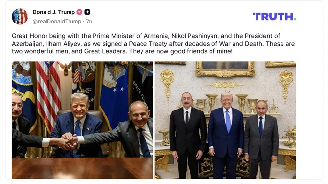 Latest News & Breaking Stories | Stay Updated with Caspianpost.com - Donald Trump Highlights Strong Ties with Ilham Aliyev and Nikol Pashinyan