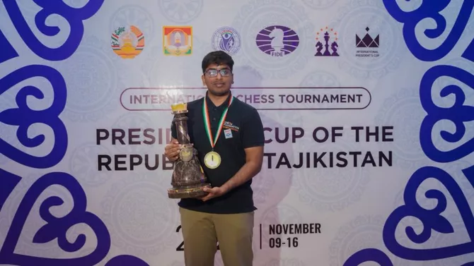 Indian Chess Star Wins Tajikistan President’s Cup in Dushanbe