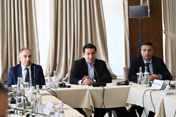 Hikmat Hajiyev Participates Meets Azerbaijan and Armenia Civil Society Leaders in Gabala