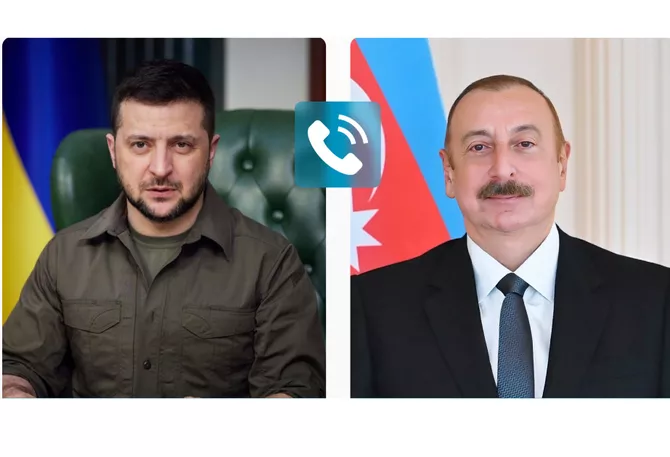 Azerbaijani, Ukrainian Presidents Hail Positive Dynamics in Bilateral Ties in Phone Call