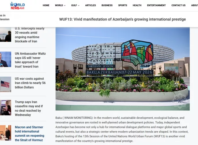 Latest News & Breaking Stories | Stay Updated with Caspianpost.com - WUF13 in Baku Gains Broad Global Media Coverage