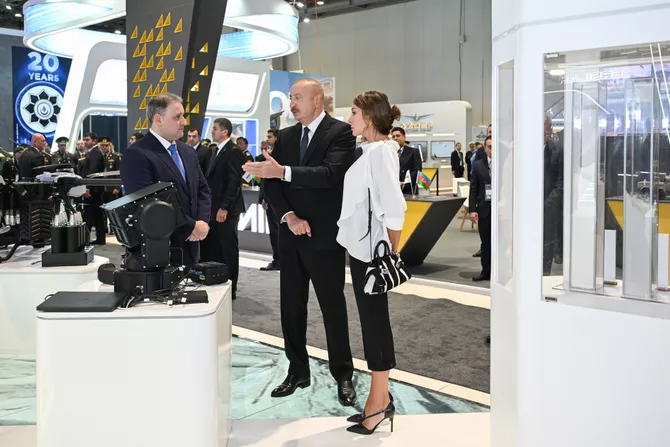 Azerbaijan's President Visits ADEX 2026 and Securex Caspian Exhibitions