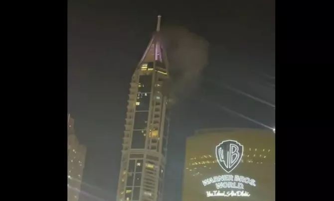 Iranian Drone Hits Dubai’s 23 Marina Tower – VIDEO