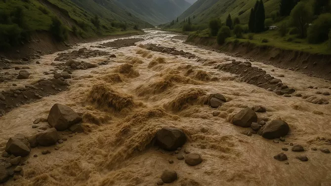 Mudslide Hits Kyrgyzstan, Damages Highway Section
