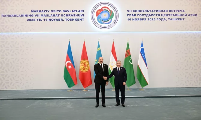 Latest News & Breaking Stories | Stay Updated with Caspianpost.com - President Ilham Aliyev Arrived at Congress Center in Tashkent