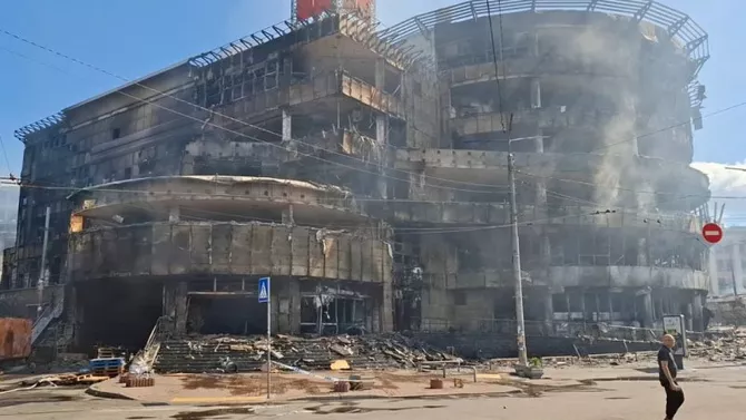 Photos Reveal Massive Strike Damage Near Azerbaijani Embassy in Kyiv