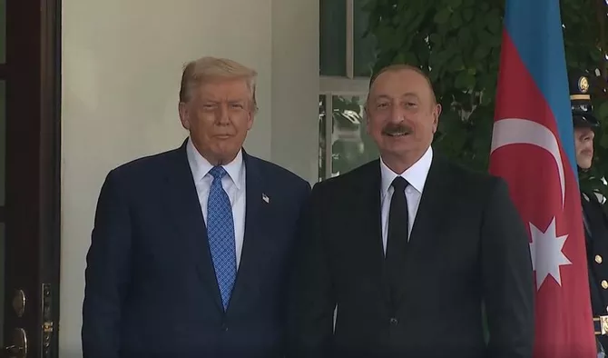 President Ilham Aliyev Arrives at White House for Meeting with Donald Trump