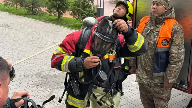 Major Fire in Kazakhstan's Almaty Leaves Four Injured as Roof Collapses