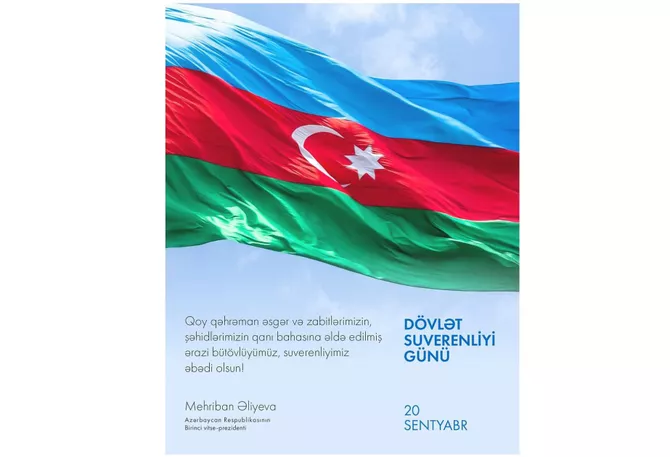 Latest News & Breaking Stories | Stay Updated with Caspianpost.com - Azerbaijan's First VP Mehriban Aliyeva Shares Post on State Sovereignty Day - PHOTO