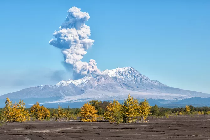 Russia's Shiveluch Volcano Erupts, Sends Ash 12 KM High