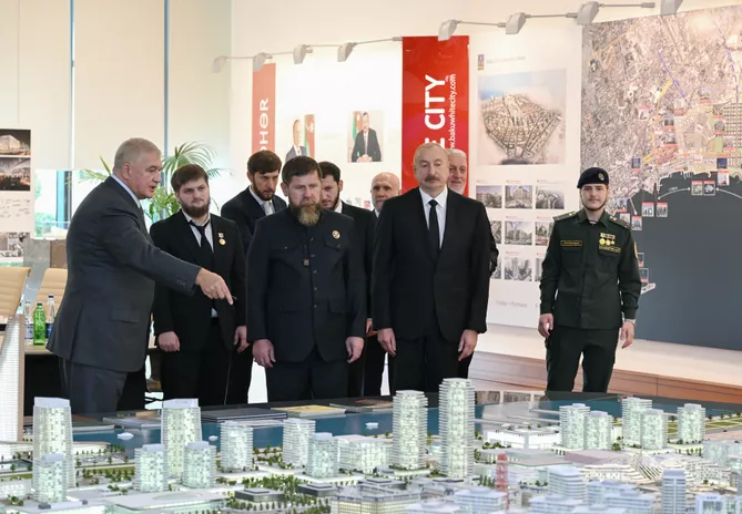 Latest News & Breaking Stories | Stay Updated with Caspianpost.com - Azerbaijani President and Chechen Leader Have Lunch Together