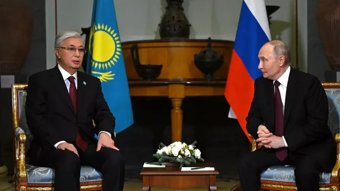Russian, Kazakh Leaders Meet in St. Petersburg