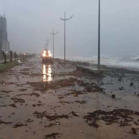 Strong Winds Damage Batumi