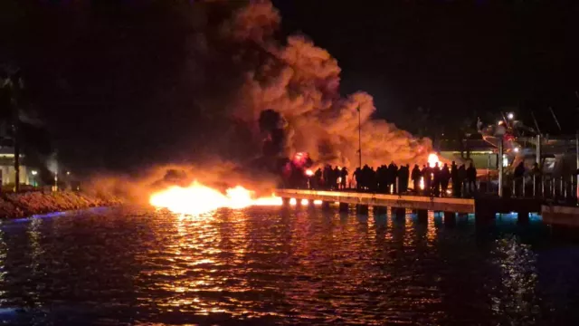 Fire Engulfs 8 Luxury Yachts in Türkiye's Bodrum, Linked to Azerbaijani Businessman