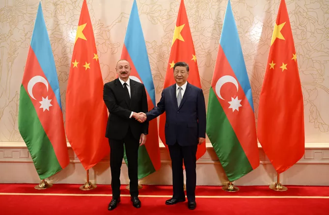 Azerbaijani President Ilham Aliyev Held Meeting in Tianjin with Chinese President Xi Jinping