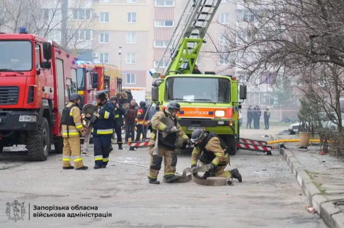 Russian Air Raids Damage Houses in Ukraine's Zaporizhzhia