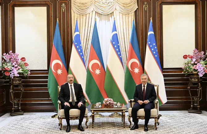 Latest News & Breaking Stories | Stay Updated with Caspianpost.com - President Ilham Aliyev Holds Bilateral Talks with Uzbek President Shavkat Mirziyoyev in Tashkent