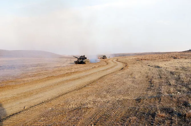 Azerbaijani Units Conduct Tactical Exercise
