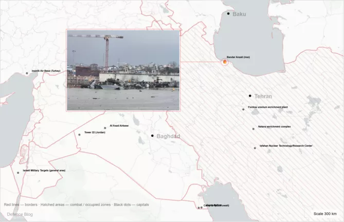 Latest News & Breaking Stories | Stay Updated with Caspianpost.com - Images Reveal Iranian Missile Vessels Destroyed at a Caspian Sea Port