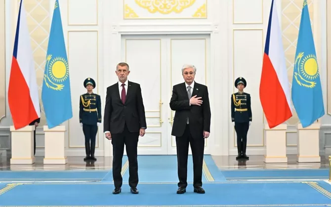 Czech PM Arrives at Akorda Palace for High-Level Talks in Kazakhstan