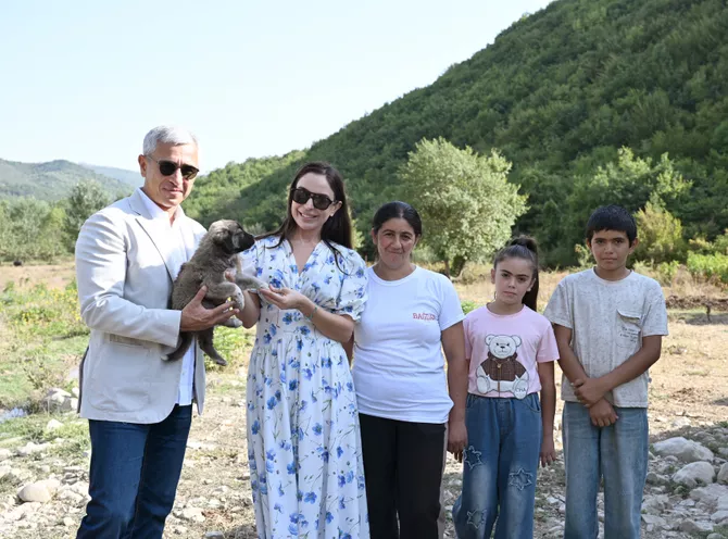 Vice-President of Heydar Aliyev Foundation Leyla Aliyeva attends opening of kindergartens in Shamakhi