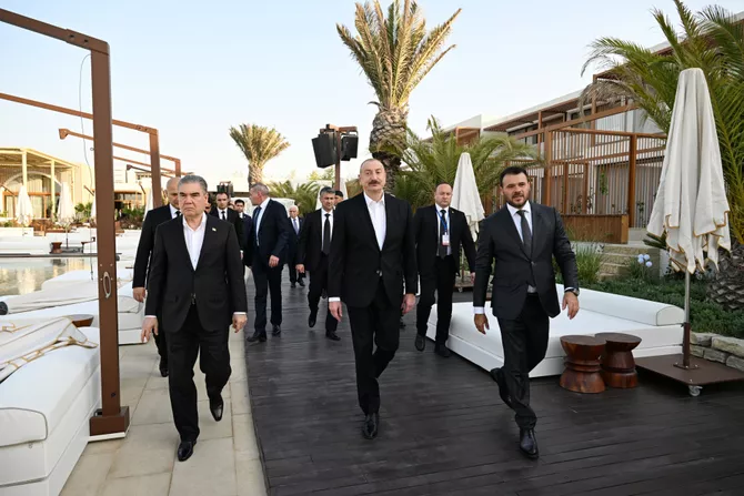 President of Azerbaijan and Chairman of Halk Maslahaty of Turkmenistan visited Sea Breeze Resort