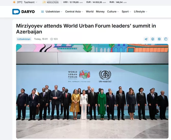 Latest News & Breaking Stories | Stay Updated with Caspianpost.com - WUF13 in Baku Gains Broad Global Media Coverage