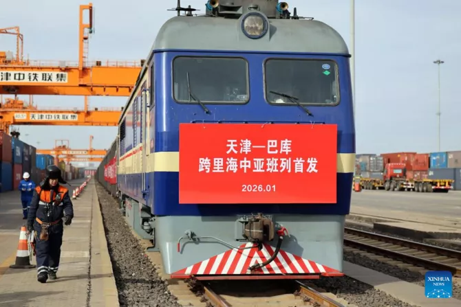 China’s Tianjin Launches New Cross-Caspian Freight Route to Azerbaijan