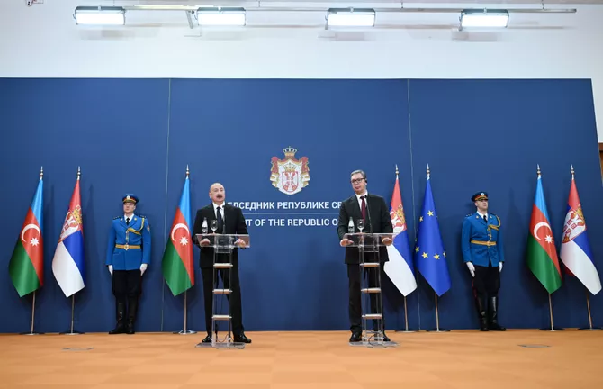 Latest News & Breaking Stories | Stay Updated with Caspianpost.com - President of Azerbaijan Ilham Aliyev and President of Serbia Aleksandar Vučić Made Press Statements