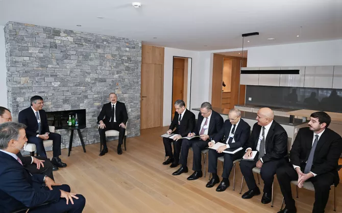 President Aliyev Meets with BTG Pactual Chairman in Davos