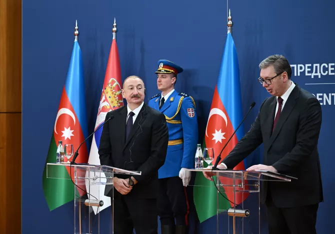 Latest News & Breaking Stories | Stay Updated with Caspianpost.com - President of Azerbaijan Ilham Aliyev and President of Serbia Aleksandar Vučić Made Press Statements