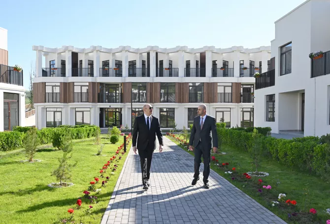 Azerbaijani President Inaugurates First Residential Complex in Zangilan