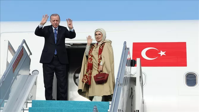 Erdogan Departs for Turkmenistan to Attend Peace Forum