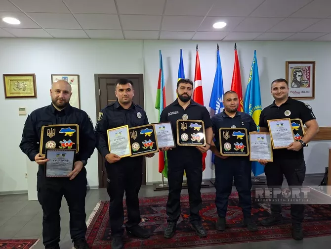 Azerbaijani Officers in Ukraine’s Police Awarded in Kyiv
