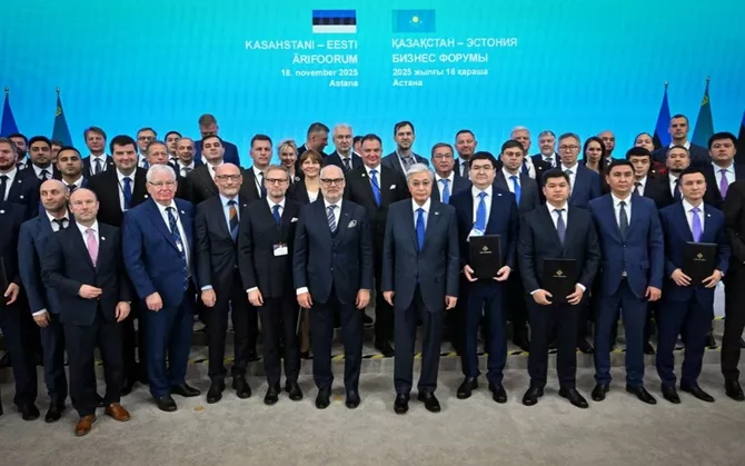 Kazakh, Estonian Presidents Highlight New Opportunities at Astana Business Forum
