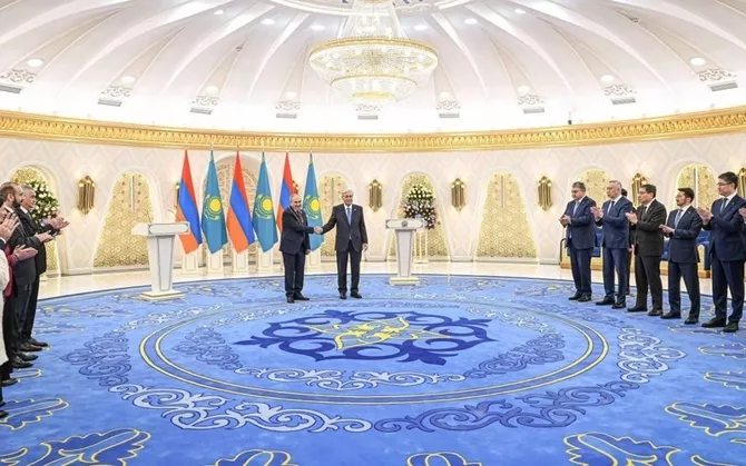 Kazakh President Awards Armenian PM with Prestigious Altyn Qyran Order