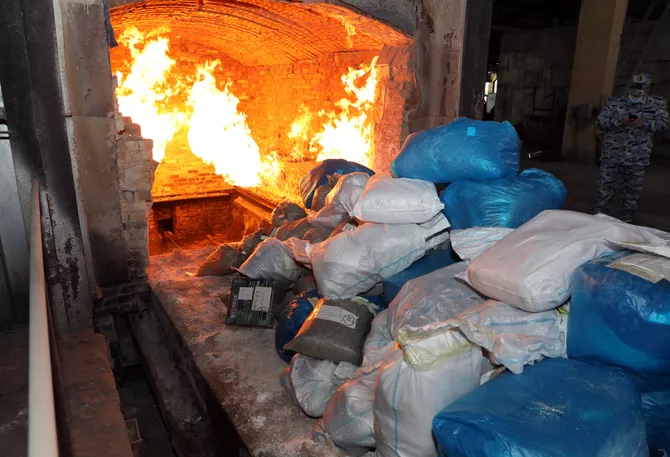 Over 858 kg of Seized Drugs Destroyed in Azerbaijan