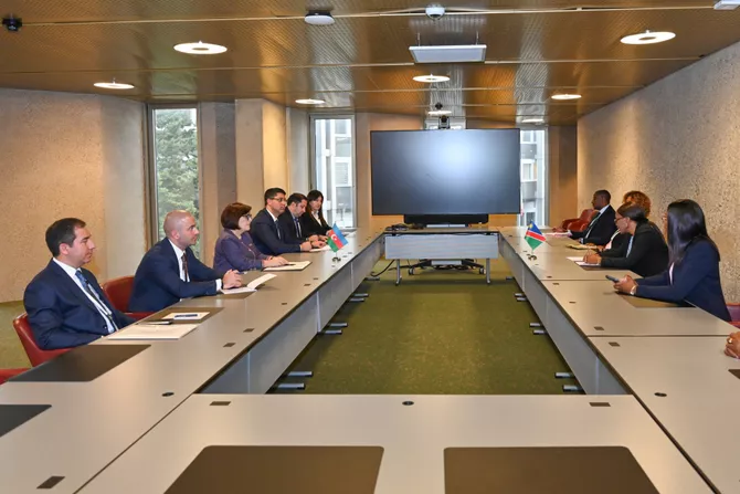 Azerbaijan Parliament Speaker Meets with Namibian, Bosnian Counterparts in Geneva