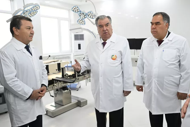 Tajik President Arrives in Sughd Region to Open Major New Healthcare Facilities