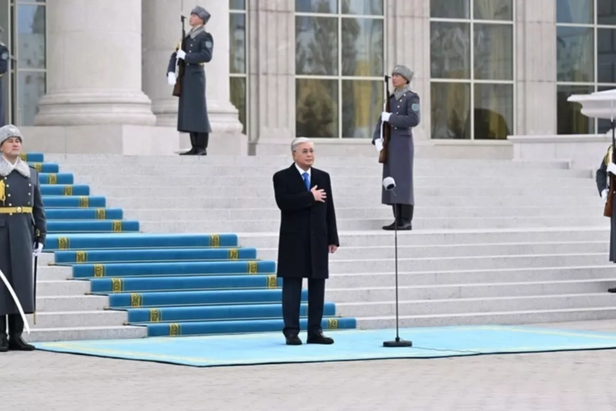 Kazakh President Participates in State Flag Raising Ceremony