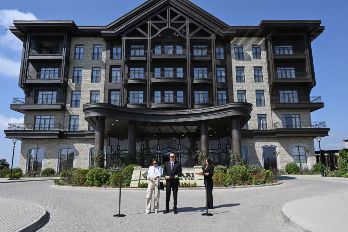 Azerbaijani President, First Lady Open Meysari Grand Hotel & SPA in Shamakhi