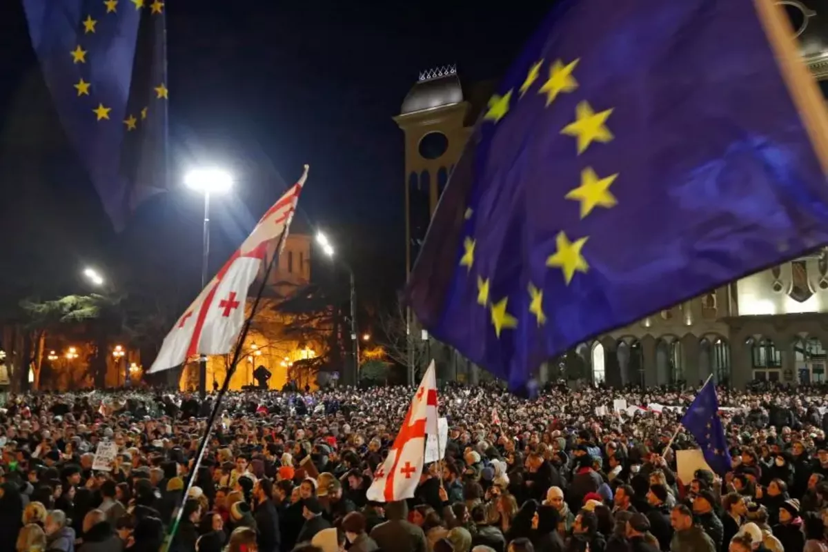 Thousands Protest in Tbilisi, One Year After EU ‘Freeze’