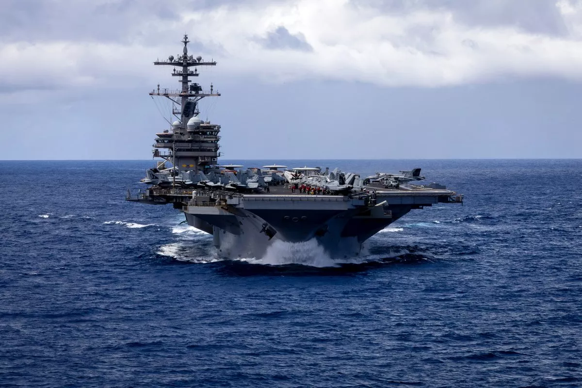 USS George HW Bush Aircraft Carrier Arrives in Middle East