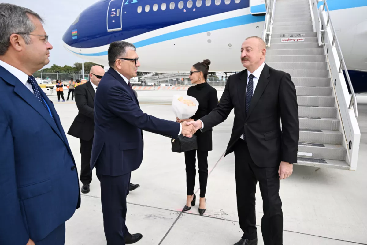 Azerbaijan's President Arrives in New York for UNGA Session